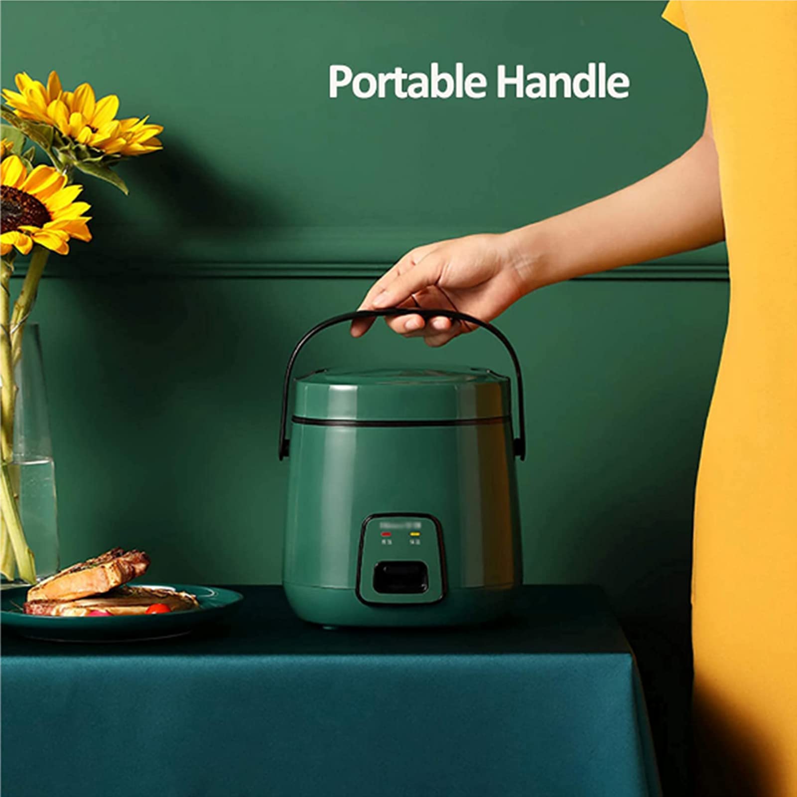 Amazon | レトログリーン炊飯器、ミニ多機能炊飯器、お粥スープ炊飯器